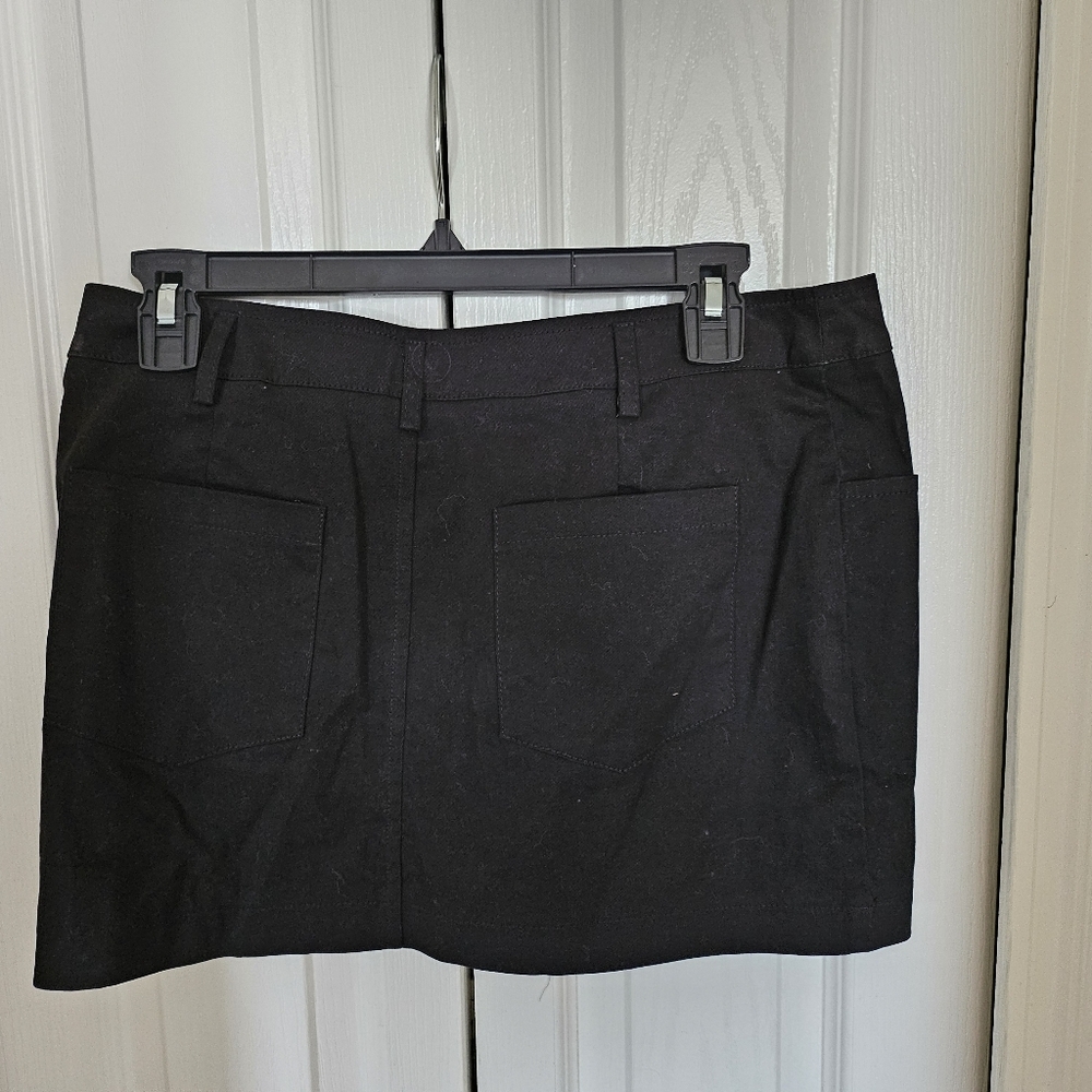 Better Be Black Mini Skirt Size M Stretch Cotton Spandex Casual Fitted Pocket. - Picture 5 of 12
